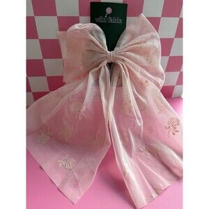 Light Pink Rose Bow Clip